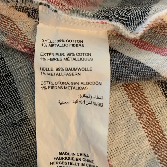 Asymmetrical button down striped sun dress. - Picture 5 of 5